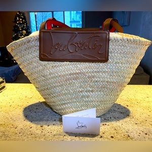 BRAND NEW Louboutin Woven Straw Purse